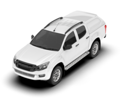 White pickup truck isolated on transparent background. 3d rendering - illustration png