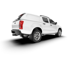 White pickup truck isolated on transparent background. 3d rendering - illustration png