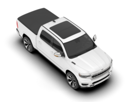 White pickup truck isolated on transparent background. 3d rendering - illustration png