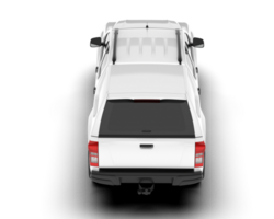 White pickup truck isolated on transparent background. 3d rendering - illustration png