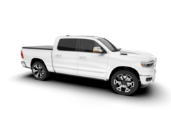 White pickup truck isolated on transparent background. 3d rendering - illustration png