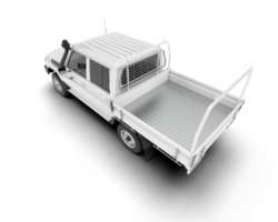 White pickup truck isolated on transparent background. 3d rendering - illustration png