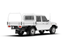 White pickup truck isolated on transparent background. 3d rendering - illustration png