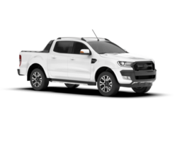 White pickup truck isolated on transparent background. 3d rendering - illustration png