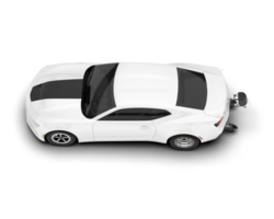 White sport car isolated on transparent background. 3d rendering - illustration png