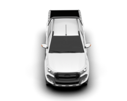 White pickup truck isolated on transparent background. 3d rendering - illustration png