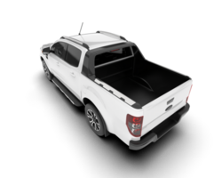 White pickup truck isolated on transparent background. 3d rendering - illustration png