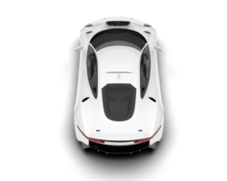 blanc sport voiture isolé sur transparent Contexte. 3d le rendu - illustration png