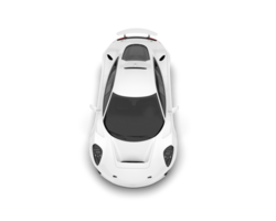 White sport car isolated on transparent background. 3d rendering - illustration png