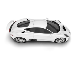 blanc sport voiture isolé sur transparent Contexte. 3d le rendu - illustration png