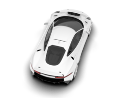 White sport car isolated on transparent background. 3d rendering - illustration png