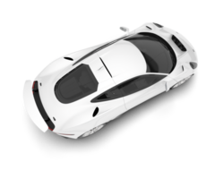 White sport car isolated on transparent background. 3d rendering - illustration png