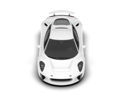 White sport car isolated on transparent background. 3d rendering - illustration png