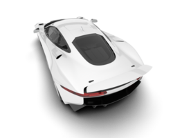 blanc sport voiture isolé sur transparent Contexte. 3d le rendu - illustration png