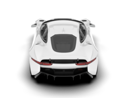 White sport car isolated on transparent background. 3d rendering - illustration png