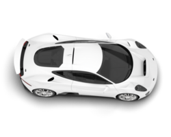 White sport car isolated on transparent background. 3d rendering - illustration png