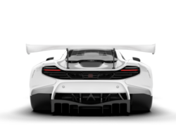 White sport car isolated on transparent background. 3d rendering - illustration png