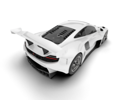 White sport car isolated on transparent background. 3d rendering - illustration png