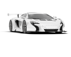 White sport car isolated on transparent background. 3d rendering - illustration png