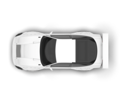 White sport car isolated on transparent background. 3d rendering - illustration png