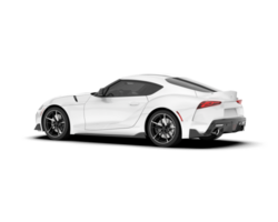 White sport car isolated on transparent background. 3d rendering - illustration png