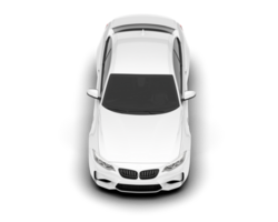 White sport car isolated on transparent background. 3d rendering - illustration png