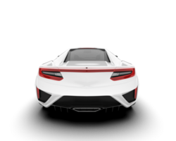 White sport car isolated on transparent background. 3d rendering - illustration png