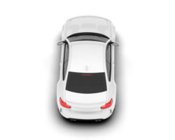 blanc sport voiture isolé sur transparent Contexte. 3d le rendu - illustration png