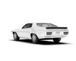 White sport car isolated on transparent background. 3d rendering - illustration png