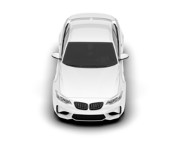 White sport car isolated on transparent background. 3d rendering - illustration png