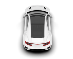 White sport car isolated on transparent background. 3d rendering - illustration png