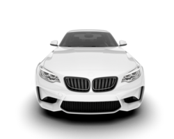 White sport car isolated on transparent background. 3d rendering - illustration png