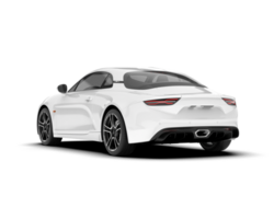 White sport car isolated on transparent background. 3d rendering - illustration png