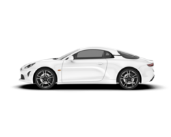 White sport car isolated on transparent background. 3d rendering - illustration png