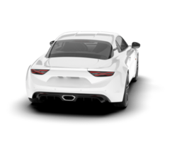 White sport car isolated on transparent background. 3d rendering - illustration png