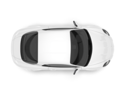 White sport car isolated on transparent background. 3d rendering - illustration png