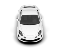 White sport car isolated on transparent background. 3d rendering - illustration png