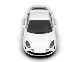 White sport car isolated on transparent background. 3d rendering - illustration png