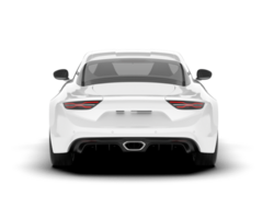 White sport car isolated on transparent background. 3d rendering - illustration png