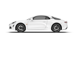 bianca sport auto isolato su trasparente sfondo. 3d interpretazione - illustrazione png