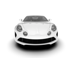 White sport car isolated on transparent background. 3d rendering - illustration png