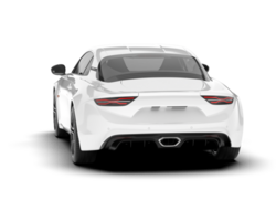 White sport car isolated on transparent background. 3d rendering - illustration png