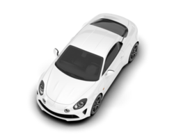 White sport car isolated on transparent background. 3d rendering - illustration png