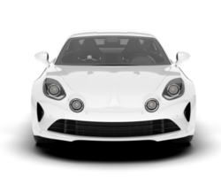 White sport car isolated on transparent background. 3d rendering - illustration png