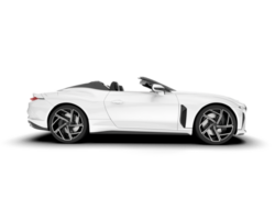 White sport car isolated on transparent background. 3d rendering - illustration png