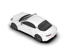 White sport car isolated on transparent background. 3d rendering - illustration png