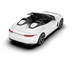 White sport car isolated on transparent background. 3d rendering - illustration png