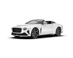 White sport car isolated on transparent background. 3d rendering - illustration png