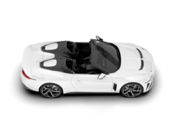 White sport car isolated on transparent background. 3d rendering - illustration png