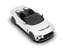 White sport car isolated on transparent background. 3d rendering - illustration png